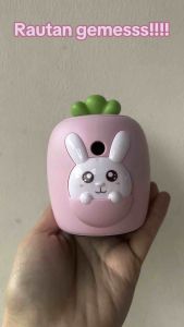 Rautan Pensil Meja Putar Motif Kelinci Lucu 6610 & Kompas XM 8001