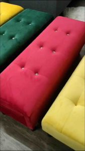 VC 4 FEET LONG STOOL BENCH CHAIR FABRIC OTTOMAN SOFA