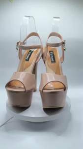 Elegant pageant blocked heels 6inches nude matte available size 36-40