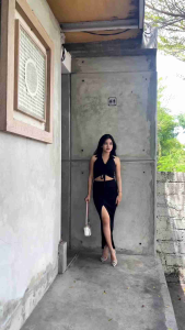 Lady Oneset Rib Bodycon - Setelan Tanktop & Rok Belah Panjang