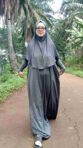 ABAYA ONESET KERUDUNG STELAN GAMIS SYARI HIJAB WANITA BAHAN JERSEY PREMIUM