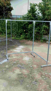 ราวตากผ้า เหล็กกัลวาไนซ์ ไม่เป็นสนิม ขนาดสูง130กว้าง200ซ.ม สินค้าพร้อมส่ง