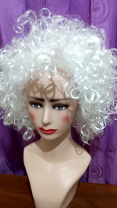 Wig Santa Claus gelombang besar/Wig Putih Santa Claus