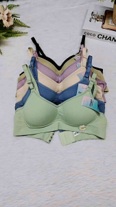 Teenager Bra Girls Bra AB Cup Soft Cotton Non Steel Ring Gathered Small Chest Think Sponge Bra /802 Baju Dalam Perempuan Tanpa Dawai Bra Wanita Span Nipis Kain Lembut Bralette Perempuan