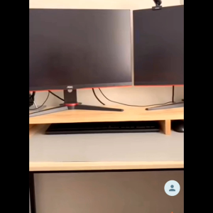 3 Legs Monitor Riser | Dual Monitors Stand| L-102cm X W-22-24cm X H-7-8cm