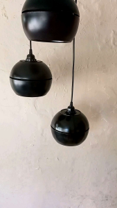 Lampu gantung / lampu hias minimalis ruang tamu moonlight hitam isi 3