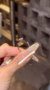 แหวนเพรชโมอีส 1CT Moissanite Ring S925 Sterling Silvery Promise Wedding  Rings for Women Wedding Season Jewelry Anniversary