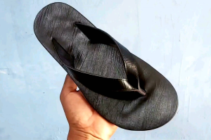 Best Quality - Sandal Jepit Pria Serat Kayu Sendal Kulit Sapi Premium Cowok Kekinian Kasual Dewasa