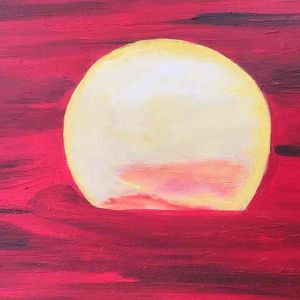 Acrylic Hand Painted Painting Sunset