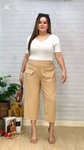 กางเกงสาวอวบสาว plus size กางเกงขา 7 ส่วน(ความยาวขา 35 นิ้ว) ผู้หญิง Lady Clothing Women Miss M.A.Closet