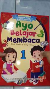Buku ayo belajar membaca jilid 1 untuk PAUD/TK 38 halaman(19×27cm)