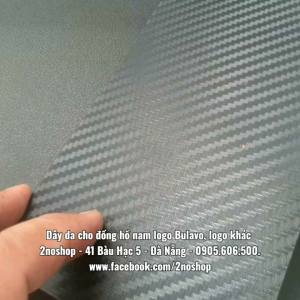 Dây đeo cho đồng hồ Bulova da bò dập vân cá sấu chống hút mồ hôi khoá 2 nút bấm khắc logo theo yêu cầu - D1712