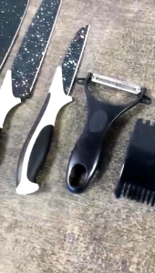 ESA Pisau Set 5in1: Set Dapur Lengkap Keramik Hitam Pisau Dapur 1 SET ISI 5 Pcs