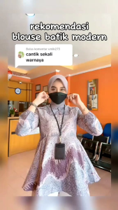 BLOUSE BALON REMPEL / ATASAN WANITA KEKINIAN / BAJU BATIK WANITA