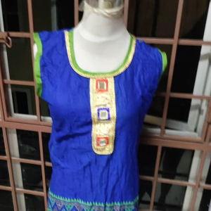 BLUE TOPS WITH MIRROR WORK FREE SIZE