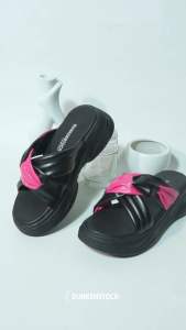 Dunkenstock ROSSA Sandal Wanita Wedges Silang Tinggi 5cm Casual Sendal Platform Beleza