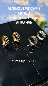 ANTING JEPIT WANITA GARIS MIRING MUTIARA ANTI GATAL ANTI LUNTUR TIDAK BERKARAT
