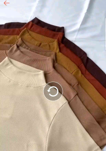 turtleneck lengan pendek viral korea