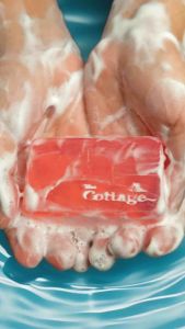 The Cottage Natural Ice Watermelon Collagen Handmade Glycerin Soap 95g (Hydrating Anti-Aging Soothing) For Face & Body