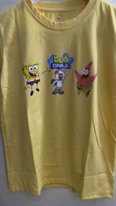 Tshirt kids kaos atasan oblong sablon karakter SPONGEBOB ESPOJA anak usia 1-12tahun