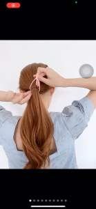 ห่วงสอดผม ที่สอดผม เส้นผม พลาสติก 1 ชิ้น ขนาด 6x21 Cm ผ้าเกรด A หลากสี การจัดแต่งทรงผม การใช้งานง่าย