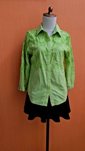 atasan wanita hijau muda M cewek katbol cute kerja kuliah