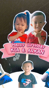 Topper custom nama dan foto photo