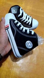 sepatu sekolah nb hitam putih tali mode boots sepatu sekolah sd smp sma