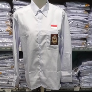 Baju Putih SMA/SMK Lengan Panjang Seragam Sekolah Kain Oxford