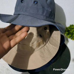 Topi Rimba Pria Wanita Bahan Ripstop Tali Dagu Ootd Outdoor Hiking Mancing Bisa Cod