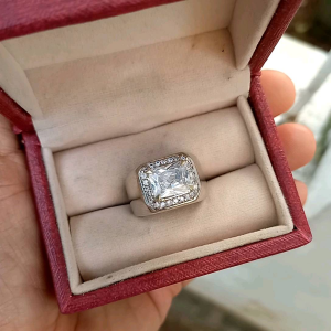 Cincin Batu White Topaz Super Mewah