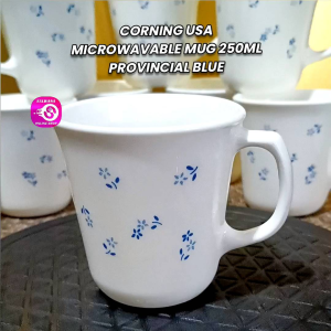 CORNING USA PROVINCIAL BLUE MICROWAVABLE MUG 250ML • JAPAN SURPLUS