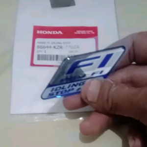 Emblem Logo Tulisan PGM F1 Idling Stop Original Honda 86644KZR770ZA