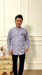 kemeja Koko Pria dewasa lengan panjang slim fit terbaru