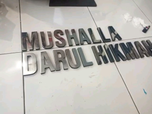 HURUF & ANGKA TIMBUL STAINLESS SPOS TINGGI 12CM