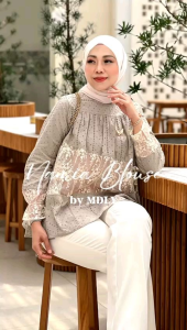 MDLY Baju Blus atasan wanita Namia Blouse By Mdly. Nazra Sha