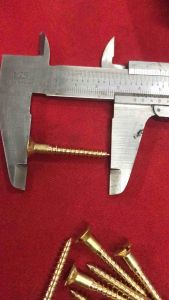 ตะปูควงทองเหลือง Brass Wood Screws เกลียวทองเหลือง แท้ นำเข้าจากอังกฤษ 5.0*37มม