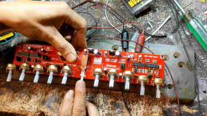Kit Equalizer 10 Channel Stereo potensio putar 4IC TL084 ( new Harmony )