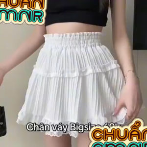 (new) Chân váy xòe chất đũi xốp bồng bềnh có quần bảo hộ bên trong