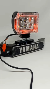 [PAKET] Lampu Depan LED 6 Mata Red+Bleu 4594 Plus Breket Kumis Motor Yamaha RX King