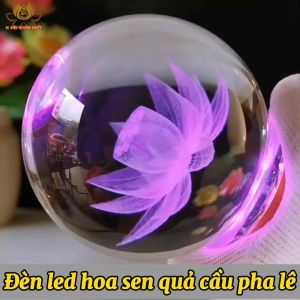 CẶP 2 CHIẾC ĐÈN LED HOA SEN PHA LÊ THỜ CÚNG TRANG TRÍ