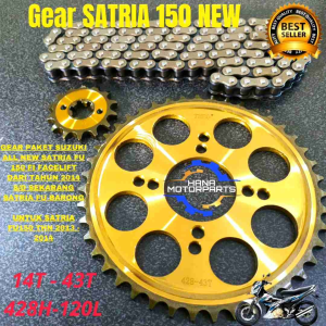 GEAR SET SATRIA F 150 NEW GIR PAKET SATRIA FU BARONG FACELIFT INJEKSI GOLD OLD NEW 38T 43T EMAS