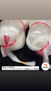 0.33 x (4 1/2”) & (5”) x 100Mata x 600ML(Mata Lintang)Isi Putih Jaring Kosong/Pukat Ikan/New Dolphin Brand/Fishing Net