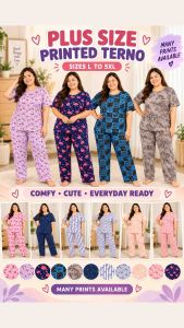 Plus Size Printed Terno L to 5XL Comfortable Cute Everyday Ready