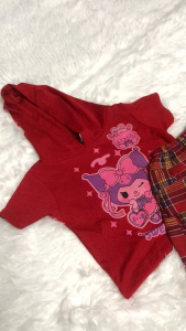 HOODIE KUROMI Cargo Skirt pinggang full getah