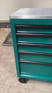 Tủ dụng cụ CSPS 76cm - 05 hộc kéo không nâng hạ màu xanh lá cây bóng (mặt inox)