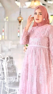 KODE ALT: Gamis Ricis Tile M L XL XXL & Gamis Kondangan Terbaru