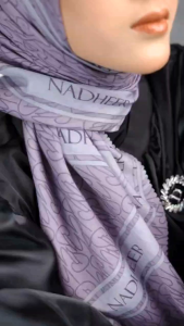 GAIA SCARF by Nadheera luxury hijab kerudung jilbab segi empat motif voal viona kerudung Squer terbaru fashion muslim kekinian