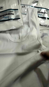 Singlet Pria Crocodile Salur Putih