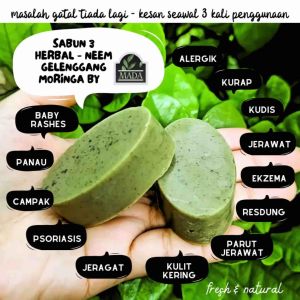 Sabun gatal 3 herbal neem gelenggang & moringa by Mada